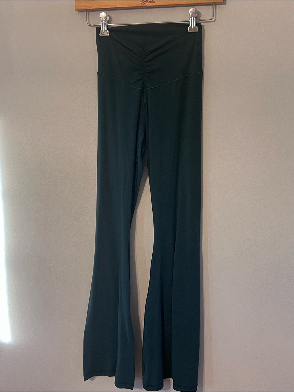 aerie Dark Green High-Waist Flare Yoga Pants